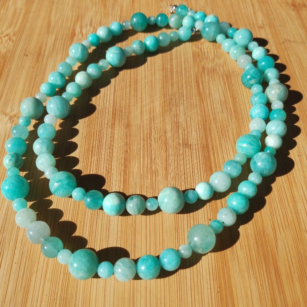 Jay King DTR Amazonite 36" Necklace 925 Sterling Silver